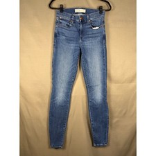 AYR Skinny Jeans Womens 28x32 Blue Medium Wash Stretch Denim E1484 Made in USA