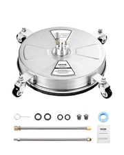 VEVOR 16.5" Pressure Washer Surface Cleaner 4000 PSI w/ 4 Wheels 2 Extended Wand