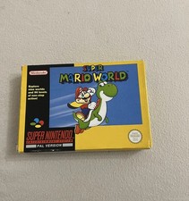 SNES PAL - Super Mario World YELLOW box - Super Nintendo Boxed & Complete
