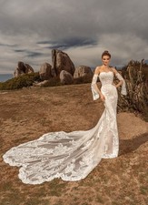 Ivoire Kitty Chen Alameda V2200 Wedding Dress Ivory Lace Bridal Gown Fit Flare
