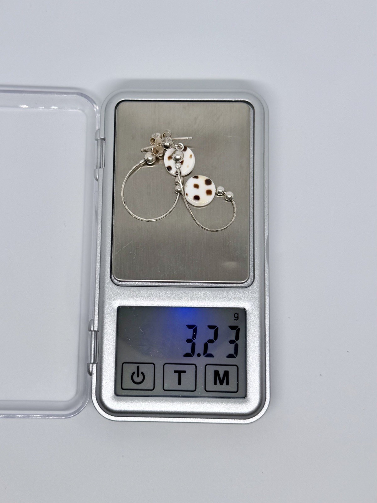 Unique Sterling Silver And Shell Dangling Stud Ea… - image 7