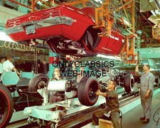 1969 PONTIAC FIREBIRD GM ASSEMBLY PLANT MEN 8X10 PHOTO GENERAL MOTORS MUSCLE CAR