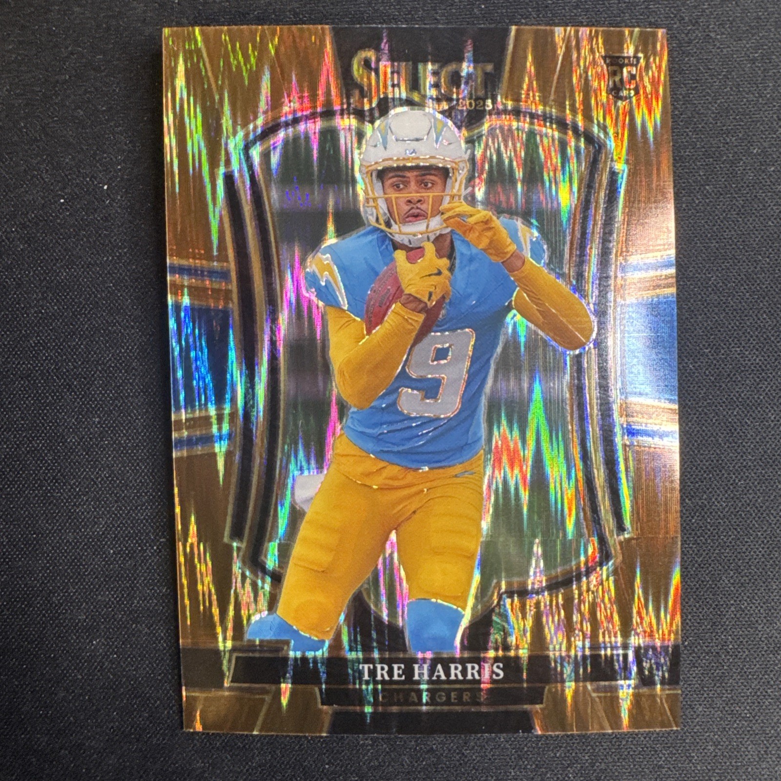 2025 Panini Select - Premier Level Tre Harris #101 Copper Shock Prizm /899 (RC)