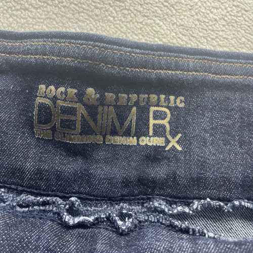 Rock &Republic Shorts, Denim Rx, The SlimmingDenim Cure Size 12 Preowned A/17  - Picture 2 of 16