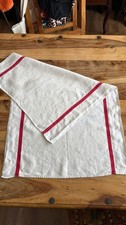Vintage French Linen Tea Towel Torchon from Burgundy France