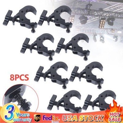 8 Pack 330lbs Heavy Duty Stage Lighting Clamps DJ Light Truss Clamp Set Black