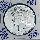 1934 SILVER PEACE DOLLAR AUTHENTIC HI GRADE U.S. MINT COIN RARE KEY DATE 5038