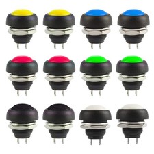 Gebildet 12pcs 12mm Waterproof Momentary Push Button SPST ON/Off...