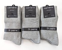 Neu - 9 Paar Camano Herren Socken - Gr. 39-42 - Hell Grau Melange- Comfort - Top