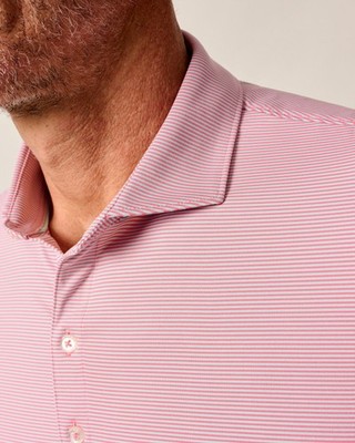 johnnie-O Performance Jersey Polo - Lyndonn Stripe Mens Sardinia (7851421)