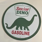 Sinclair Dino Vintage Round 12 Inch Metal Sign Gas Oil