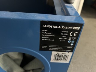 Sandstrahl Strahl Kabine