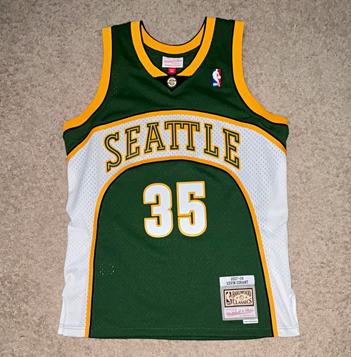 Men’s Mitchell & Ness Kevin Durant Green Seattle SuperSonics 2007-08 Jersey M