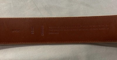 Vintage Coach Y2K Beige Camel Glove Tanned Leather Belt  display picture 2