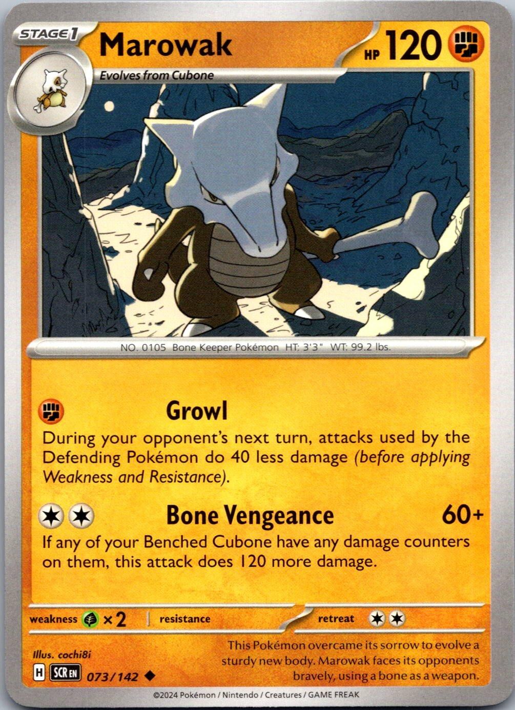 Marowak 73/142 Stellar Crown Uncommon 2024