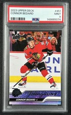 CONNOR BEDARD PSA 9 2023-24 UPPER DECK #451 ROOKIE YOUNG GUNS RC BLACKHAWKS 5074
