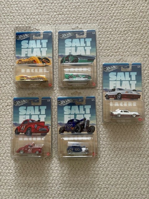 Hot Wheels Complete Set of 5 Salt Flat Silver Series