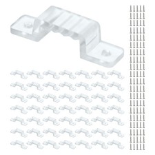 LED Strip Light Clips [50pcs] - Mounting Clips for 11x14mm - [Transparent]