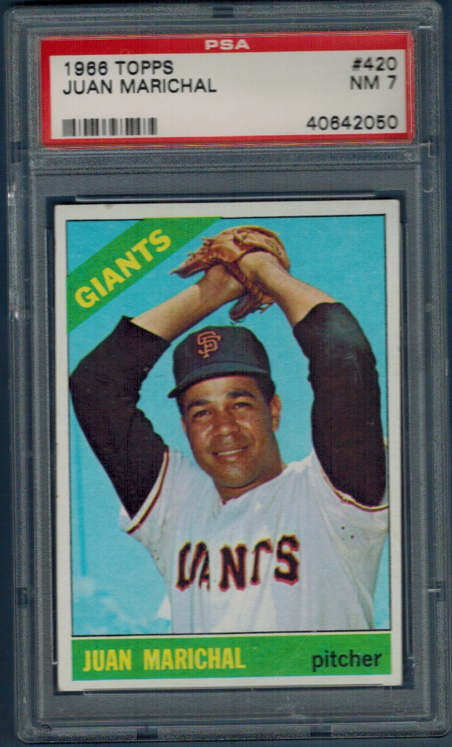 1966 Topps #420 Juan Marichal PSA 7 Near-Mint Giants nicely centered