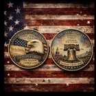 USA 250 Anniversary Challenge Coin Patriotic Liberty Keepsake Collectible Gift