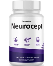 Neurocept- Advanced Formula Overall Brain Health Support Supplement- 60 Capsules