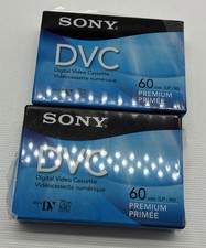 Sony Premium Mini DVC 2 Digital Video Two Cassette Tapes 60 min DVM60PRR