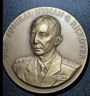 1958 US Mint Vice Admiral Hyman Rickover 7.37 Oz Bronze Medallion!