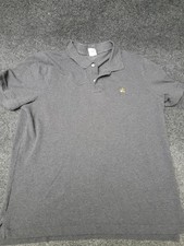 Brooks Brothers 1818 Polo Shirt Mens XL Gray Slim Fit Cotton Short Sleeve Logo