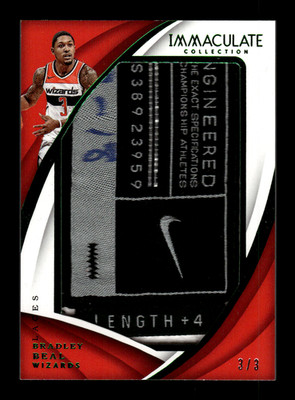 2017-18 Panini Immaculate Collection Bradley Beal #JP-BBL Laundry Tag Patch /3