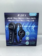 2 In 1 Dog Training Collar Bark Control Collar, Open Box Tested Works