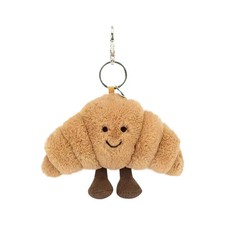 AMUSEABLE CROISSANT Bag Charm Soft Plush Toy Keychain