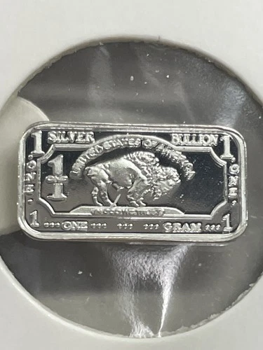 Buffalo Bars 1 gram silver mini bars 6-pack by REEDERSONG