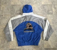 Vintage Detroit Lions Apex One Windbreaker Zip Up Jacket With Hood Small
