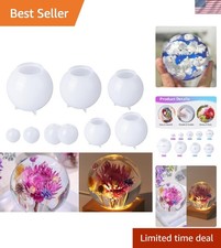 Craft Beautifully with 9 Pcs Upgraded Silicone Sphere Molds for Resin Casting