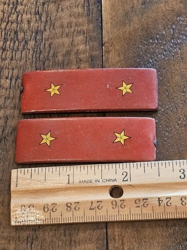 WWII Imperial Japanese Army IJA Officer & NCO Collar Cap Badge Lot L@@K!!! a