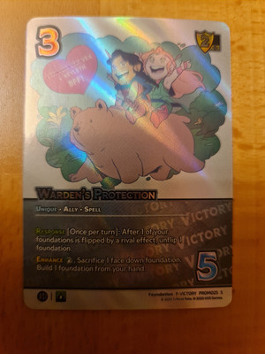 Universus Warden's Protection Victory Card PROMO25 Nr Mint Critical Role Promo