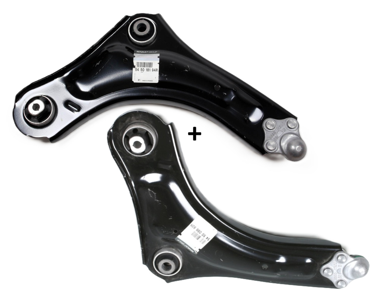 Paire de triangles de suspension renforcés pour Megane 3 et 4 - Robustesse OEM acier forgé