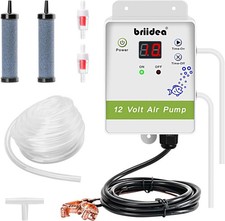 Aerator for Bait Bucket, Briidea 12 Volt Livewell Pump System white