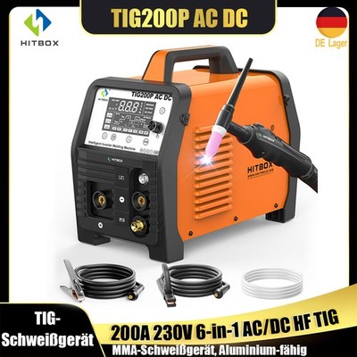 HITBOX AC/DC 200A WIG Schweißmaschine Pulse Square Spot MMA Aluminiumschweißen