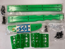 1980 Vintage skateboard Green Rails Bat rails skid plate riser pads + sex bolts