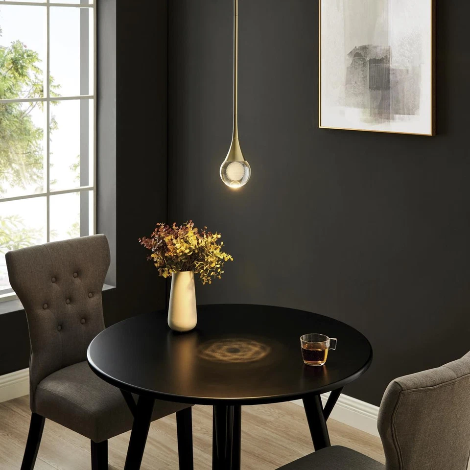 Lite Source LS-19185BB Luna IV 1 Light 4.75 inch Brass Pendant Ceiling Light - Image 3 of 4