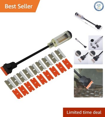 Extended  Plastic and Carbon Steel Scraper with Integrated Blade Storage