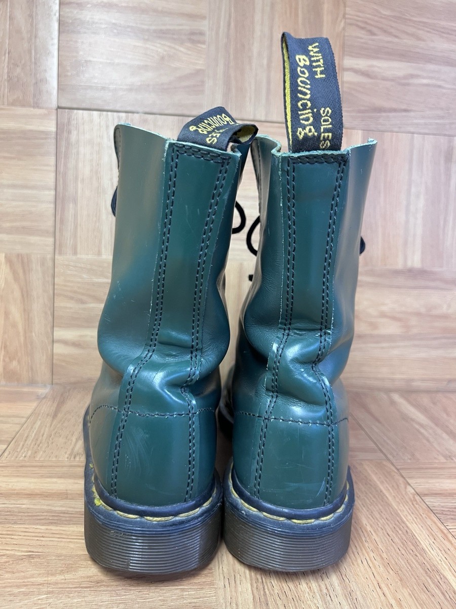 Sz 8 - DR MARTENS 1919 Made in England 10 Eyelet Boots 7UK Forest