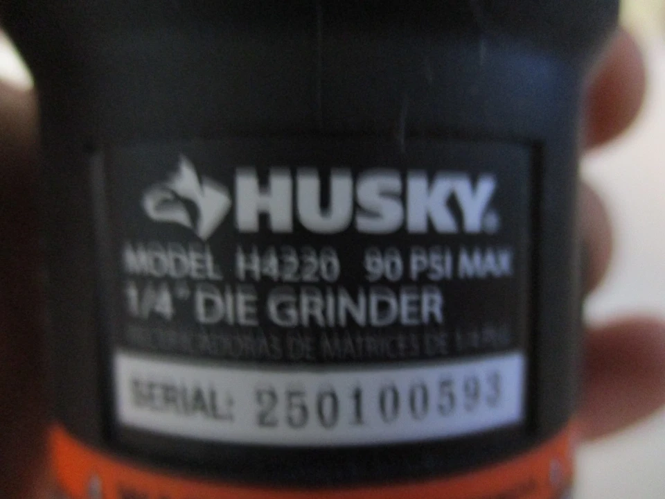 Molinillo de troquel recto Husky 1/4" pulgadas 90 psi 1003 097 320 modelo H4220 nuevo Foto 3 de 4