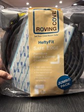 Roving Cove Hefty Furniture Edge  Corner Cushions Black 18ft 8pcs