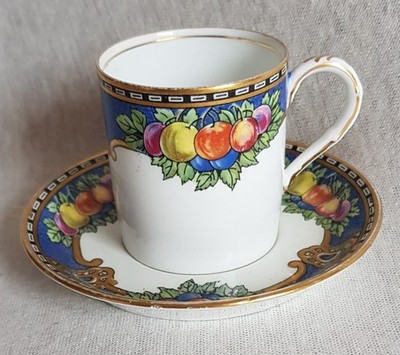 Edward Hughes & Co, Fenton, rar, Art Deco Tasse/Untertasse, um 1924, gemarkt