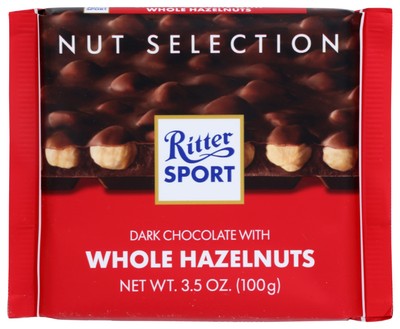 Ritter Sport Dark Chocolate with Whole Hazelnuts 3.5 oz Pack of 1