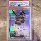 2022 Bowman Heritage James Wood RC Auto Refractor #CPA-JW /99 PSA 10