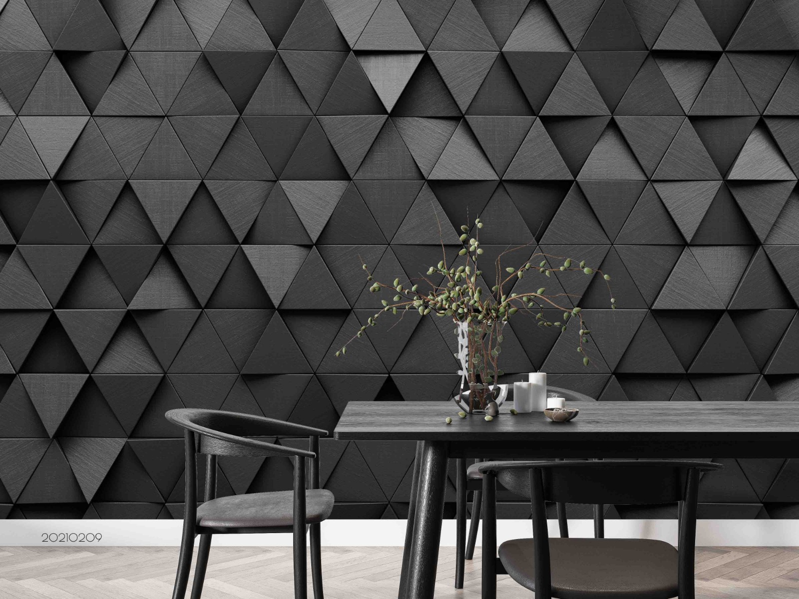 3D Triangles Geometric Pattern Wall Murals Wallpaper Murals Wall Sticker
