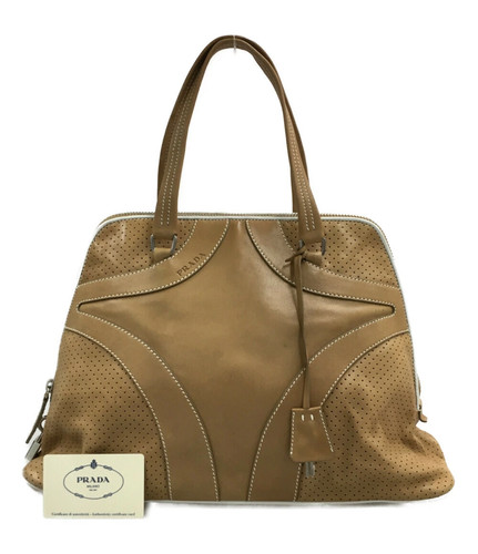 Prada Perforated Handbag
